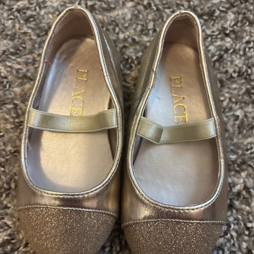 The Children's Place Gold Glitter Dress Shoes
